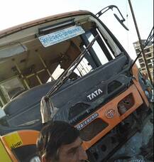 ધ્રાંગધ્રા હળવદ રોડ પર કાર પર ચઢી ગઈ ST બસ, કારનો કચ્ચરઘાણ વળી જતાં ચાર લોકોના થયા મોત