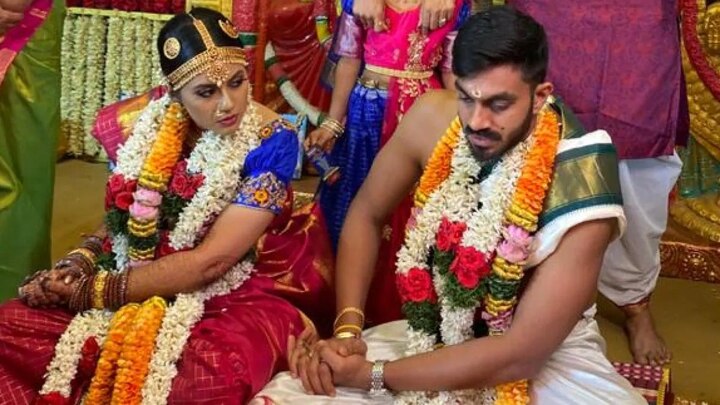 Cricketer Vijay Shankar Gets Married to Vaishali Visweswaran આ ભારતીય ક્રિકેટરે કર્યાં લગ્ન, જાણો કોણ છે તેની પત્નિ? ગયા વર્ષે જ કરી હતી સગાઈ