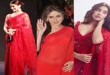 લાલ કલરની સાડીમાં આ બોલીવૂડ અભિનેત્રીઓએ બતાવ્યો ગ્લેમરસ અંદાજ, જુઓ તસવીરો