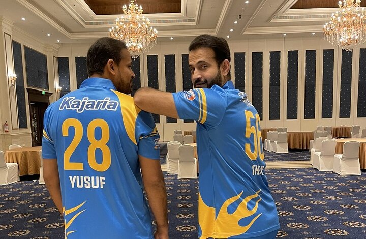 road safety world series 2021 irfan pathan with brother yusuf shares post retirement pic નિવૃત્તિ પછી નવી જર્સીમાં રમતા જોવા મળશે પઠાણ બંધુ, ઇરફાને શેર કરી ખાસ તસવીર