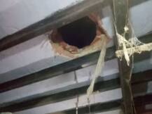 बुलंदशहर में हैरान करनेवाली घटना, आसमान से गिरा बर्फ का गोला..छत में हुआ छेद