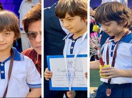 शाहरुख खान के बेटे अबराम ने जीता मेडल, डेड को कराया प्राउड फील Shahrukh Khan's son Abram won the medal, Dead got Proud Feel शाहरुख खान के बेटे अबराम ने जीता मेडल, डेड को कराया प्राउड फील