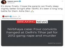 निर्भया को मिला इंसाफ, बी-टाउन में खुशी