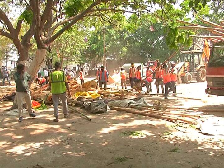 प्रयागराज: मुस्लिम महिलाओं का धरना खत्म, मंसूर पार्क पर प्रशासन का कब्जा, पूरे इलाके किया गया सेनेटाइज