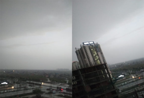 दिल्ली-एनसीआर में मौसम ने बदली करवट, आंधी-तूफान के साथ बारिश;कई जगह पड़े ओले