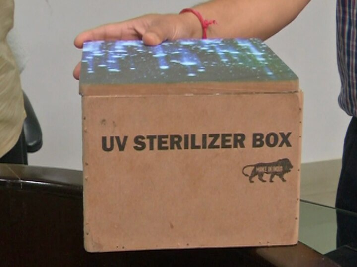 Prayagraj  Motilal Nehru National Institute of Technology made UV Sterilizer box which will help to disinfect coronavirus प्रयागराज: कोरोना के संक्रमण को खत्म कर देगा लकड़ी का ये बॉक्स, 3-5 मिनट में सामान को कर देगा संक्रमित मुक्त