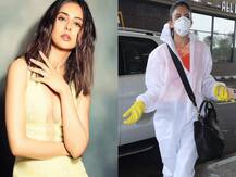 रकुल प्रीत सिंह ने खुद को कवर कर दिल्ली के लिए उड़ान भरी