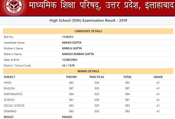 UP Board 2019 Result यूपी बोर्ड 2019 के तीन टॉपर्स के बारे में जानिये, ये रही उनकी मार्कशीट